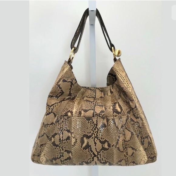MICHAEL KORS PYTHON HOBO STYLE SHOULDER BAG GOLD HARDWARE NWOTS! - Picture 6 of 12